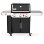 Weber Genesis E-335 Gas Barbecue in Black with Sear Zone and Side Burner