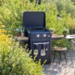 ENO Enosign 65 Plancha Trolley in Navy Blue with Folding Shelves - Image 4
