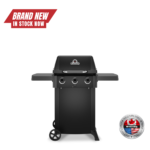 Broil King Gem 310 Shadow 2-Burner Gas BBQ, 8.8 kW with Cast Iron Grids