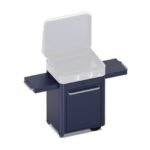 ENO Enosign 65 Plancha Trolley in Navy Blue with Folding Shelves