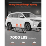 7,000 lb Adjustable Car Lift with Remote Control for Home Garages - Image 4