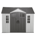 Lifetime 10 ft x 8 ft Outdoor Storage Shed with Adjustable Shelving, Grey