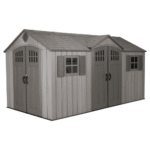 Lifetime 15 ft x 8 ft Rough Cut Backyard Storage Shed with Floor