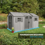 Lifetime 15 ft x 8 ft Rough Cut Backyard Storage Shed with Floor - Image 4