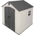 Lifetime 8 ft x 7.5 ft Rough Cut Outdoor Storage Shed, Light Brown