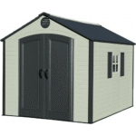 Lifetime 8 ft x 10 ft Plastic Outdoor Storage Shed with Floor and Windows