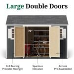 Little Cottage Co. 10 x 12 ft Value Workshop Wood Shed DIY Kit - Image 4