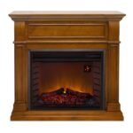 Duluth Forge Full-Size Electric Fireplace with Mantel, 1,350 W, Apple Spice Finish (EL1350-3-AS)