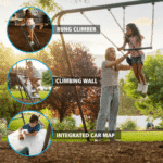 Lifetime Climb & Slide Multi-Activity Playset with 8 ft Slide, Swings, Climbing Wall & Tower - Image 2