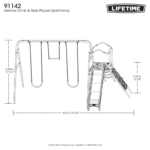Lifetime Climb & Slide Multi-Activity Playset with 8 ft Slide, Swings, Climbing Wall & Tower - Image 7