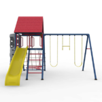 Lifetime Big Stuff Swing Set with Clubhouse, 9 ft Wavy Slide and Two Swings